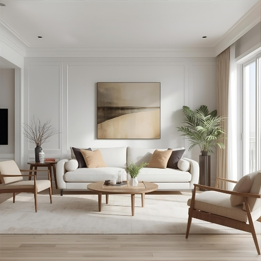 AI interior design Before and after design preview