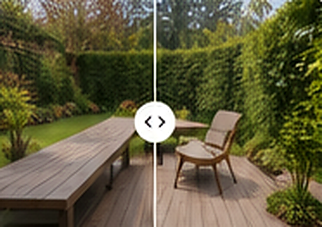 Garden design Before and after design preview