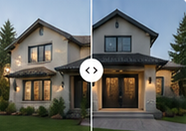 Exterior design Before and after design preview
